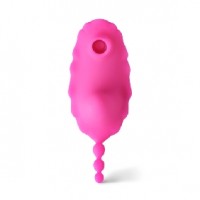 APP Compatible Wearable Vibrator, 9 Function, with Sucking Function, PINK